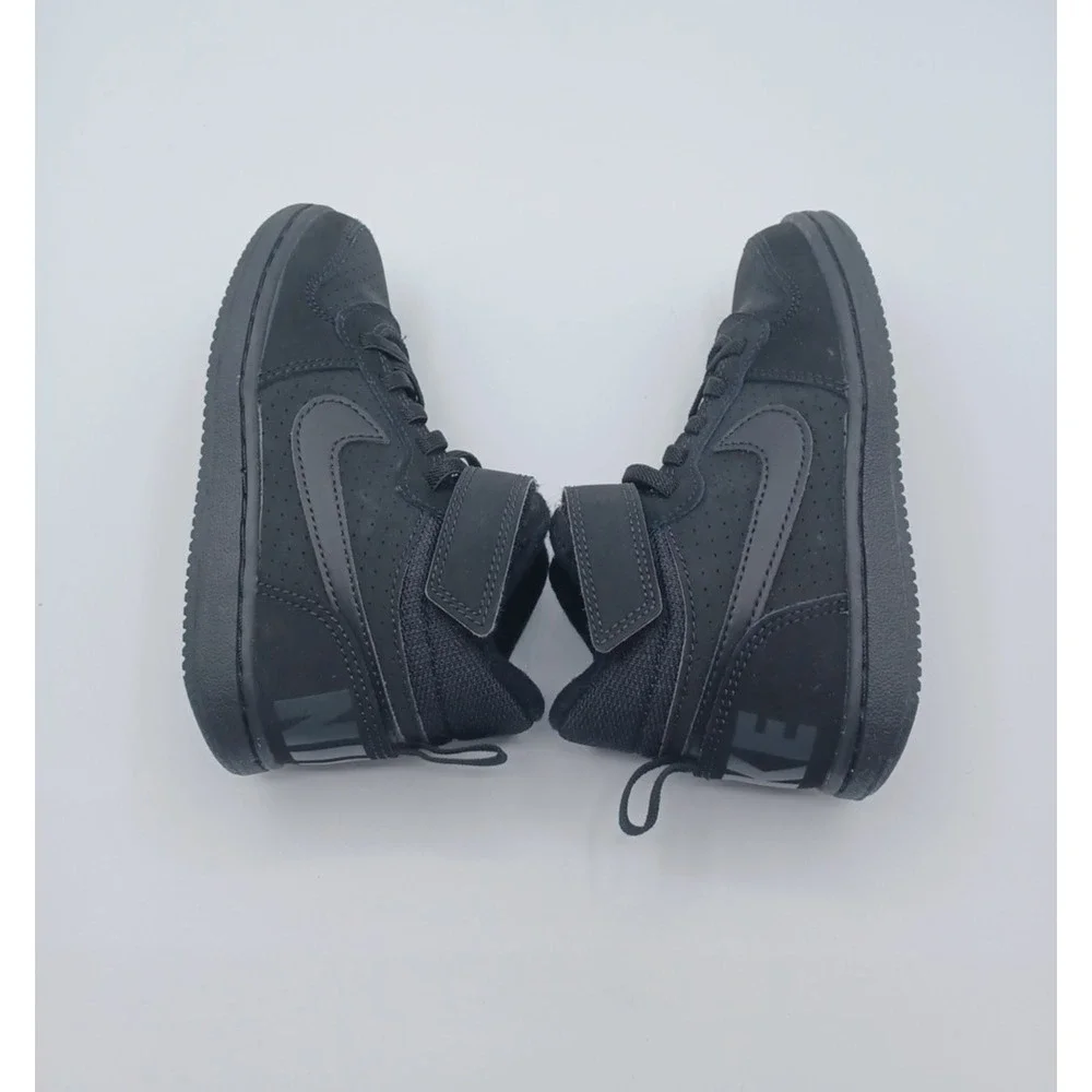 Nike‎ Court Borough Mid Trainers 11 C 'Triple Black' - Nike - 870026 001